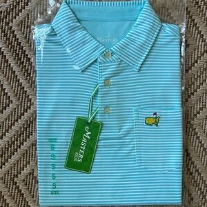 Masters Kids Aqua and White Polo Shirt